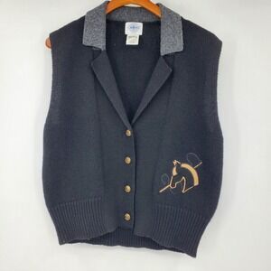 Vintage Millers Sportific Wool Sweater Vest Horse Equestrian Preppy Old Money L
